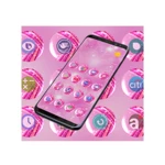 theme launcher sparkling pink android application logo